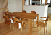 納品例　L様　ダイニング7点セット　飛騨産業「SEOTO・クレセント」