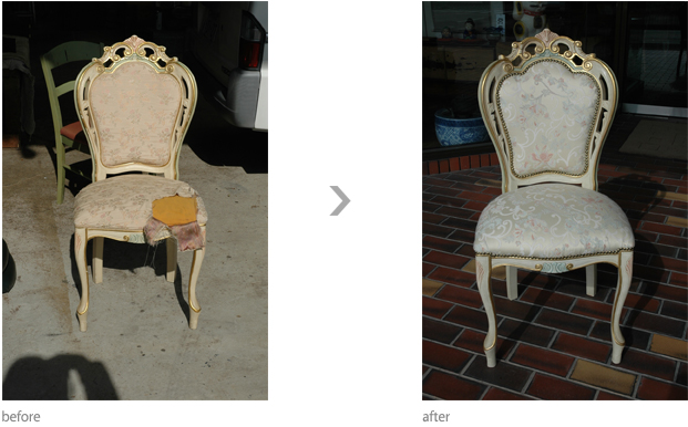 ダイニングチェア　リフォーム