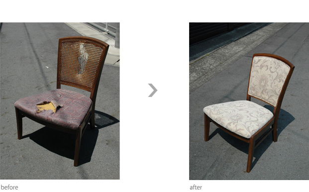 ダイニングチェア　リフォーム